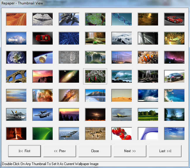 Repaper Thumbnails Screen Image